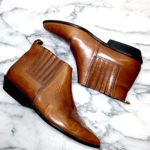 NINE WEST | Cognac Booties
